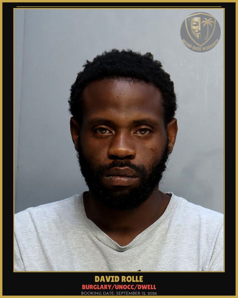 Rolle David Anthony Arrested – BURGLARY/UNOCC/DWELL – Miami-Dade County (September 12, 2026)