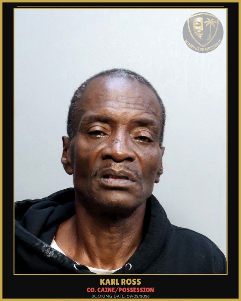 Ross Karl Arrested – Co. Caine/POSSESSION – Miami-Dade County (Unknown)