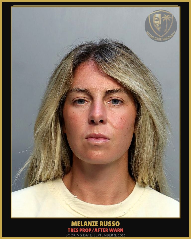 Russo Melanie Arrested – TRES PROP/AFTER WARN – Miami-Dade County (September 2, 2026)