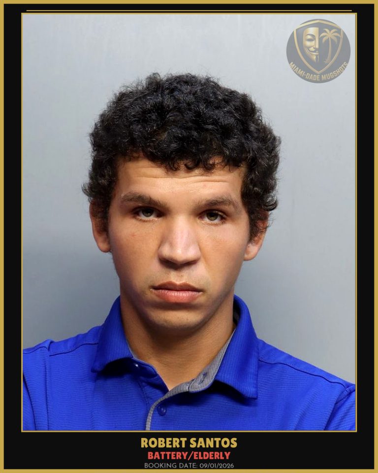 Santos Robert Lee Arrested – BATTERY/ELDERLY – Miami-Dade County (Unknown)