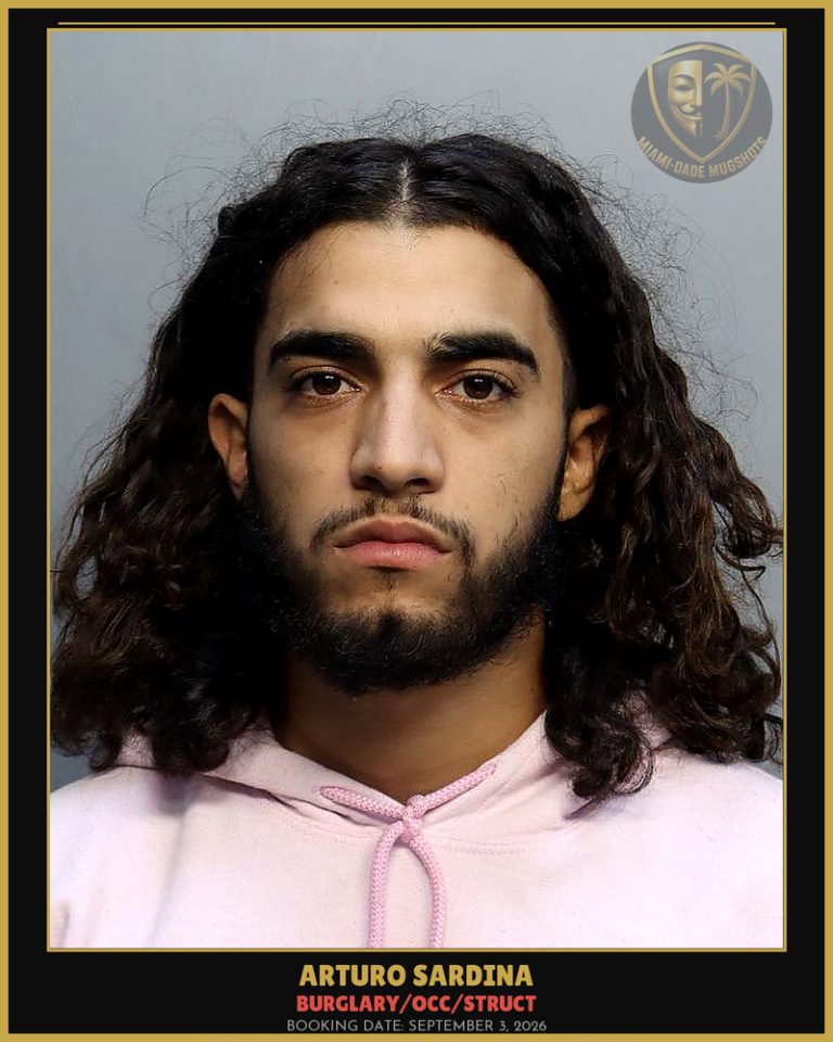 Sardina Arturo Jose Arrested – BURGLARY/OCC/STRUCT – Miami-Dade County (September 3, 2026)