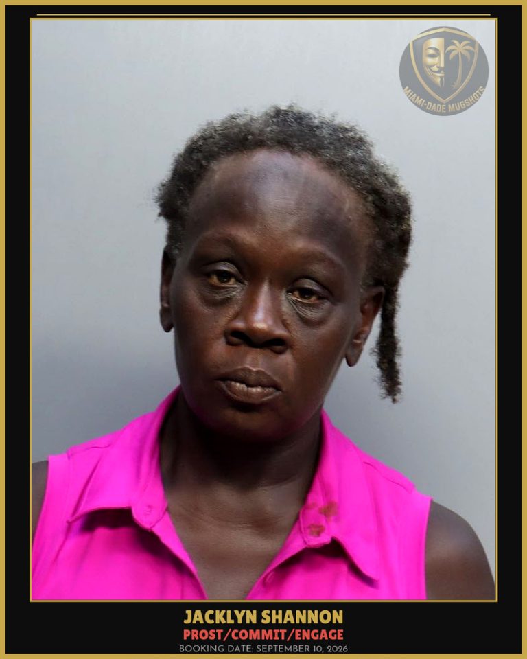 Shannon Jacklyn Arrested – PROST/COMMIT/ENGAGE – Miami-Dade County (September 10, 2026)