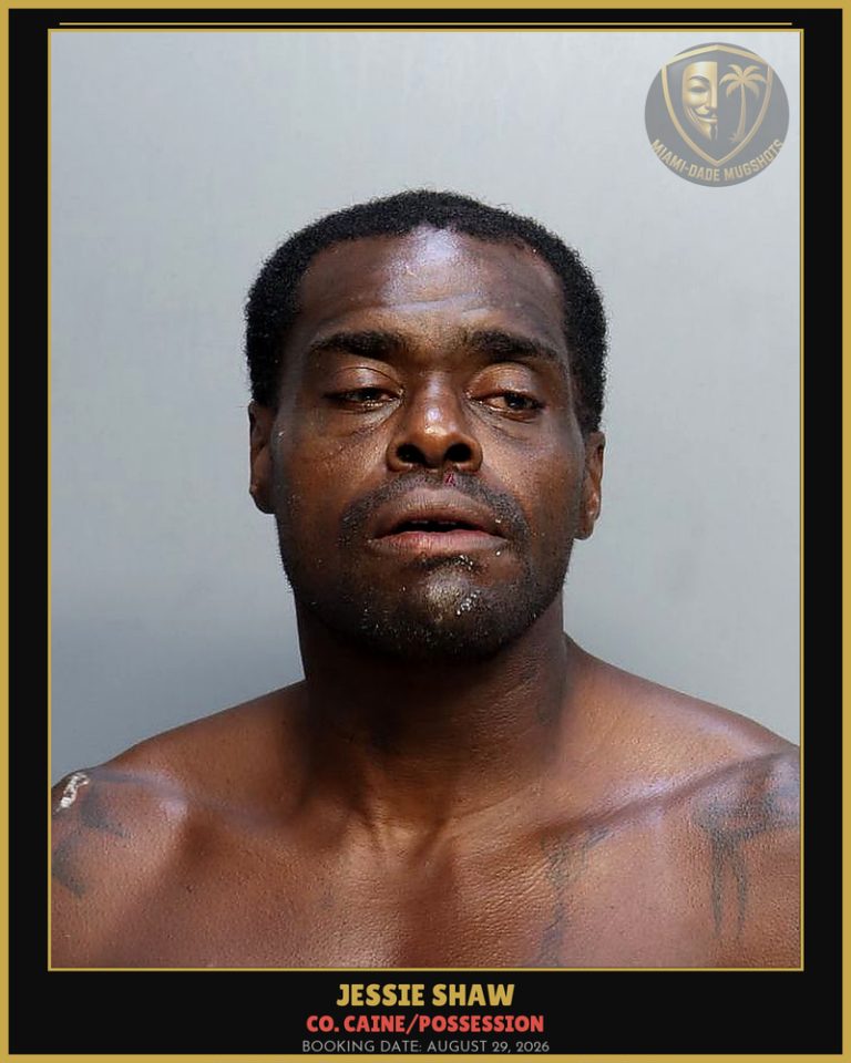 Shaw Jessie  Lee Arrested – Co. Caine/POSSESSION – Miami-Dade County (August 29, 2026)