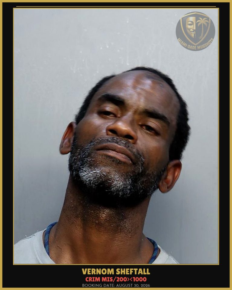 Sheftall Vernom Loumar Arrested – CRIM MIS/200><1000 – Miami-Dade County (August 30, 2026)