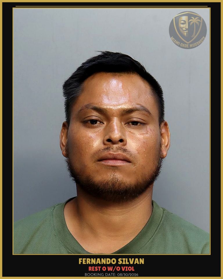 Silvan Fernando Arrested – REST O W/O VIOL – Miami-Dade County (Unknown)