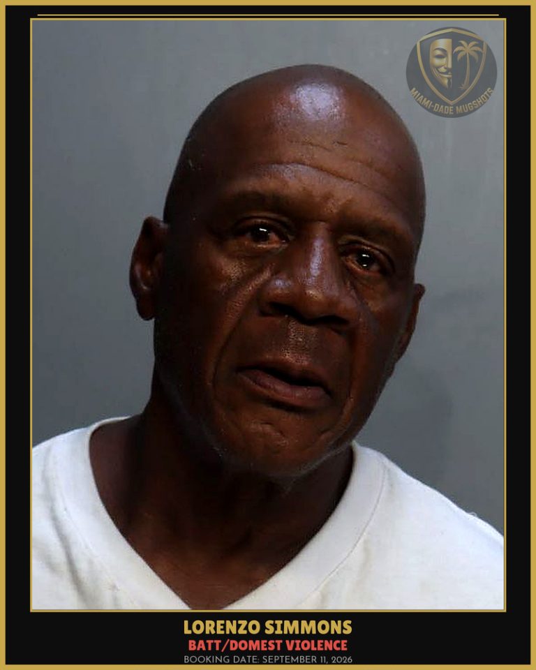 Simmons Lorenzo Arrested – BATT/DOMEST VIOLENCE – Miami-Dade County (September 11, 2026)