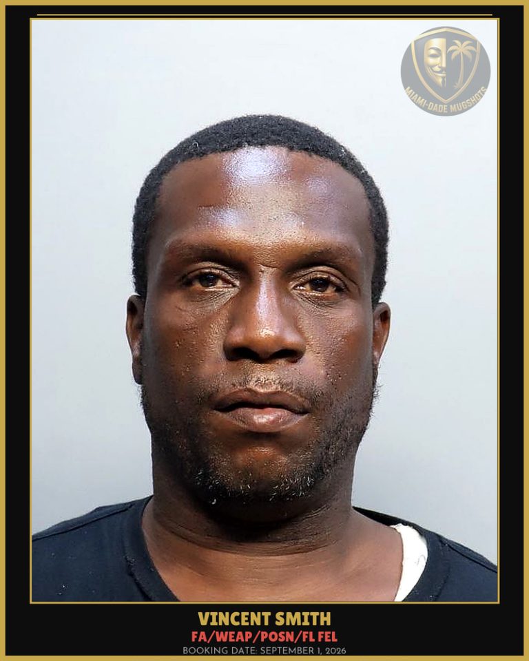 Smith Vincent  Tyrone Arrested – FA/WEAP/POSN/FL FEL – Miami-Dade County (September 1, 2026)