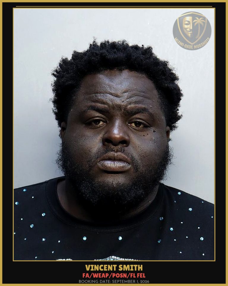 Smith Vincent Tyrone Arrested – FA/WEAP/POSN/FL FEL – Miami-Dade County (September 1, 2026)