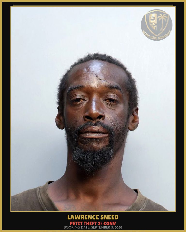 Sneed Lawrence Eugene Arrested – PETIT THEFT 2> CONV – Miami-Dade County (September 5, 2026)