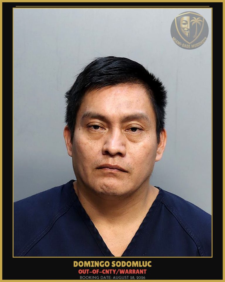 Sodomluc Domingo Arrested – OUT-OF-CNTY/WARRANT – Miami-Dade County (August 28, 2026)
