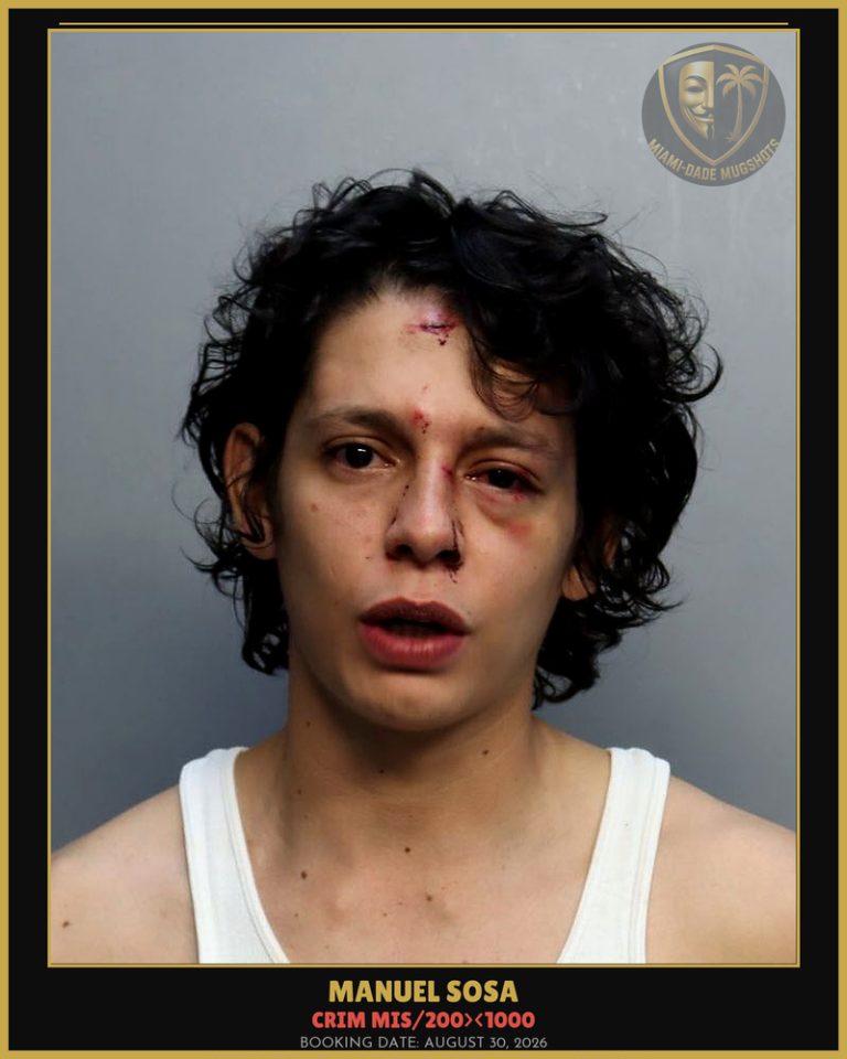 Sosa Manuel Arrested – CRIM MIS/200><1000 – Miami-Dade County (August 30, 2026)