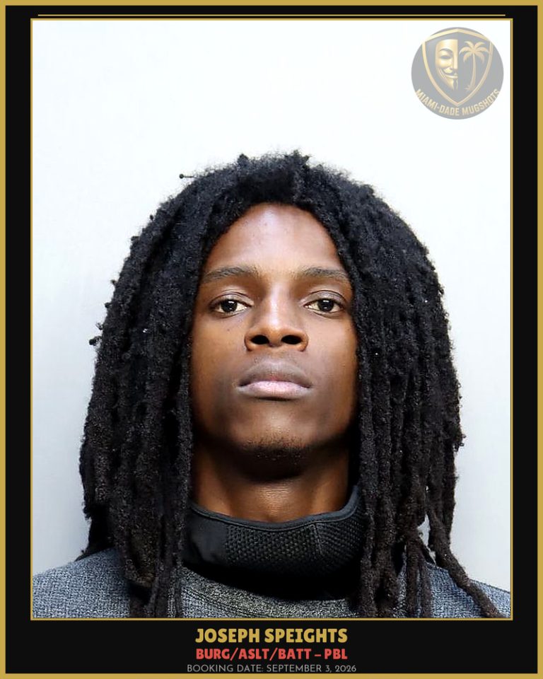 Speights Joseph Arrested – BURG/ASLT/BATT – PBL – Miami-Dade County (September 3, 2026)