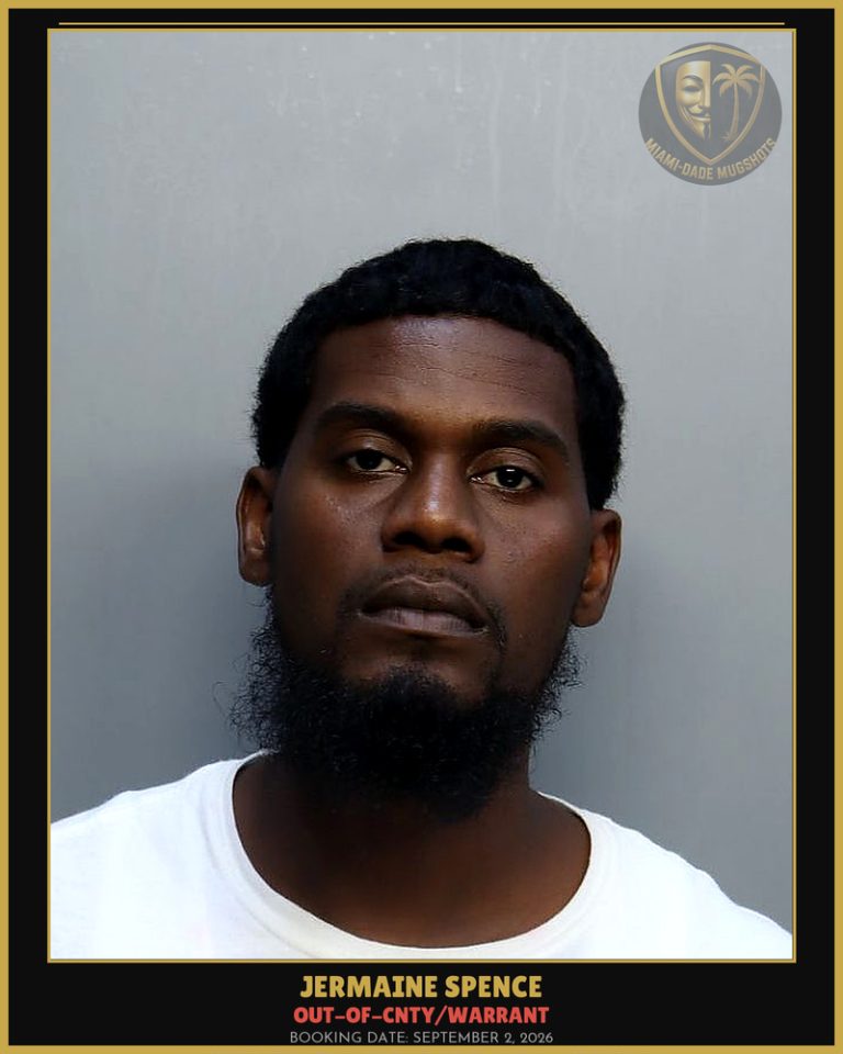 Spence Jermaine  Omar Arrested – OUT-OF-CNTY/WARRANT – Miami-Dade County (September 2, 2026)