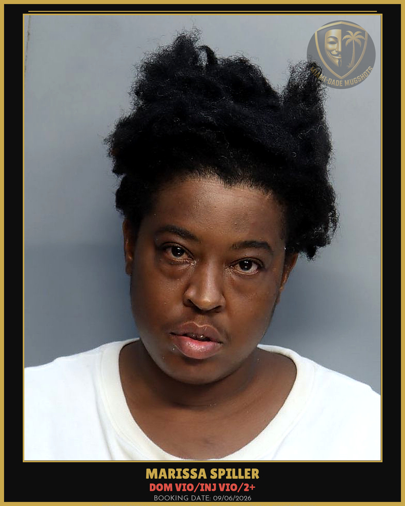 Spiller Marissa  Ann Arrested – Dom Vio/Inj Vio/2+ – Miami-Dade County (Unknown)