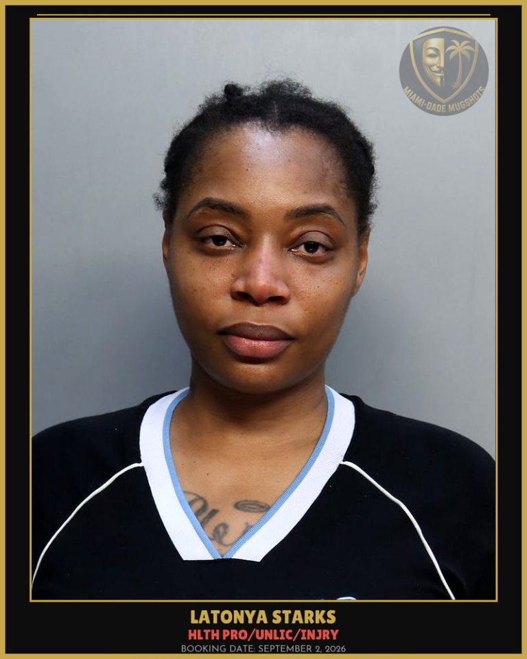 Starks Latonya  Shanice Arrested – HLTH PRO/UNLIC/INJRY – Miami-Dade County (September 2, 2026)
