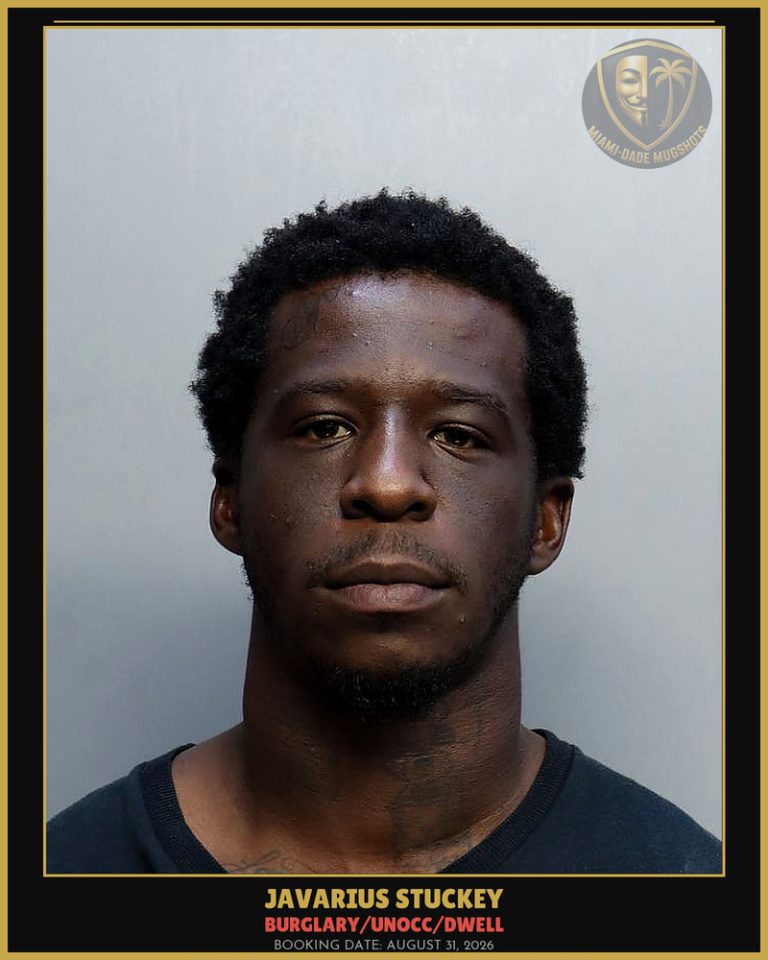 Stuckey Javarius  Dayvon Arrested – BURGLARY/UNOCC/DWELL – Miami-Dade County (August 31, 2026)