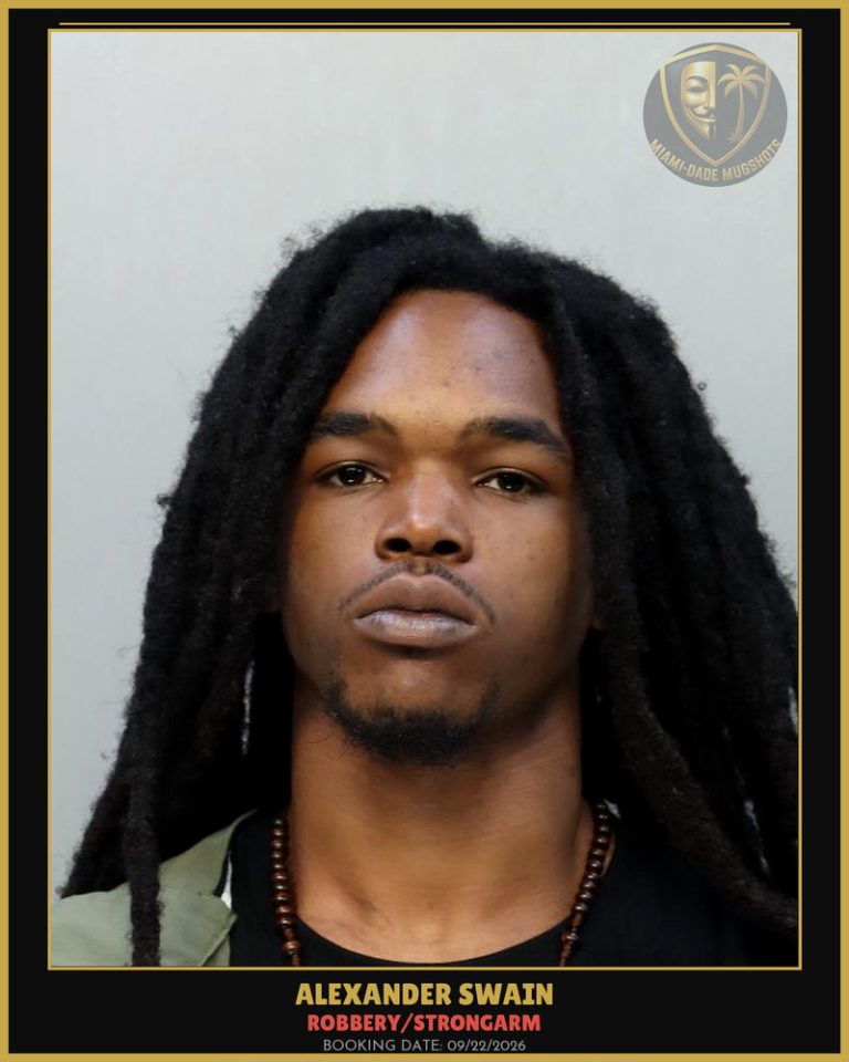 Swain Alexander Arrested – ROBBERY/STRONGARM – Miami-Dade County (Unknown)