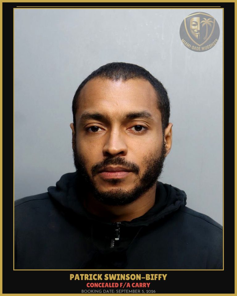 Swinson-Biffy Patrick Arrested – CONCEALED F/A CARRY – Miami-Dade County (September 5, 2026)