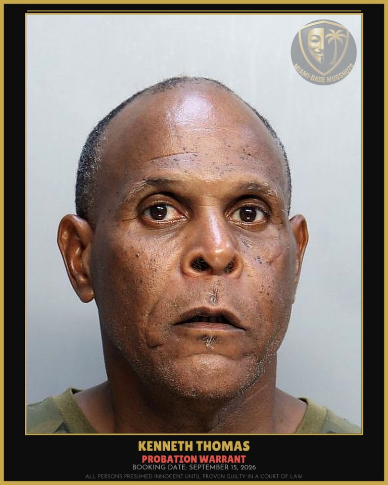 Thomas Kenneth  Jonathan Arrested – PROBATION WARRANT – Miami-Dade County (September 15, 2026)