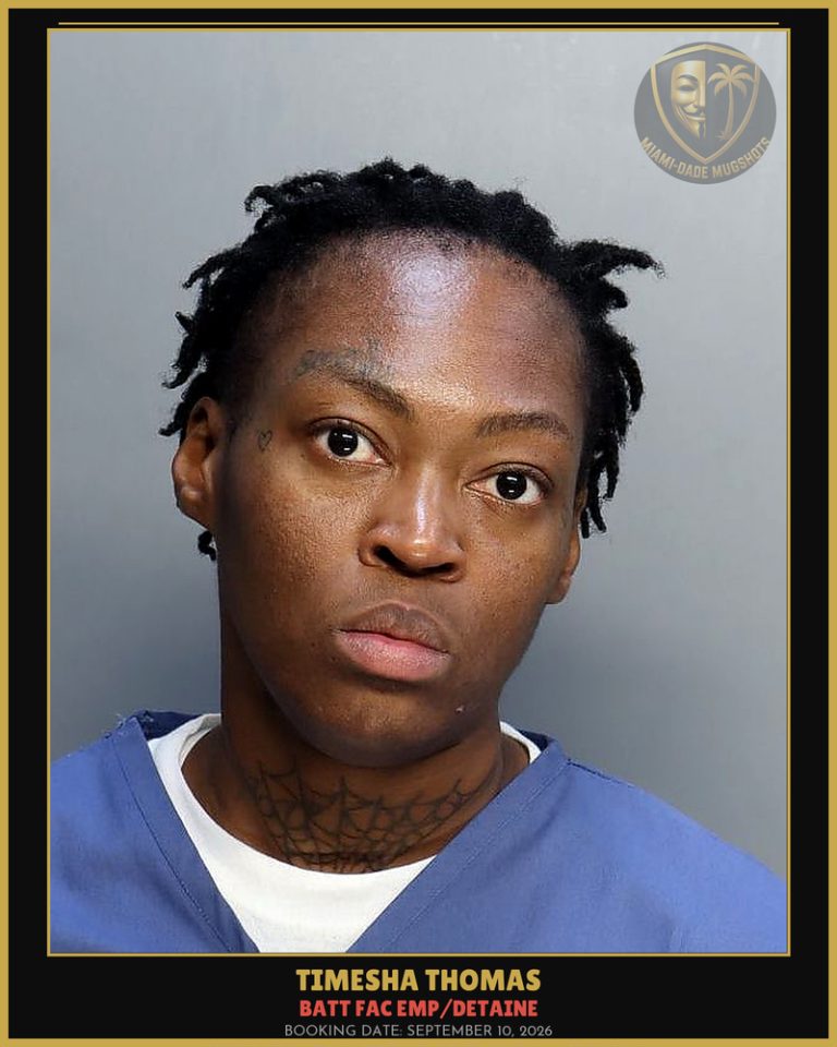 Thomas Timesha  S Arrested – BATT FAC EMP/DETAINE – Miami-Dade County (September 10, 2026)