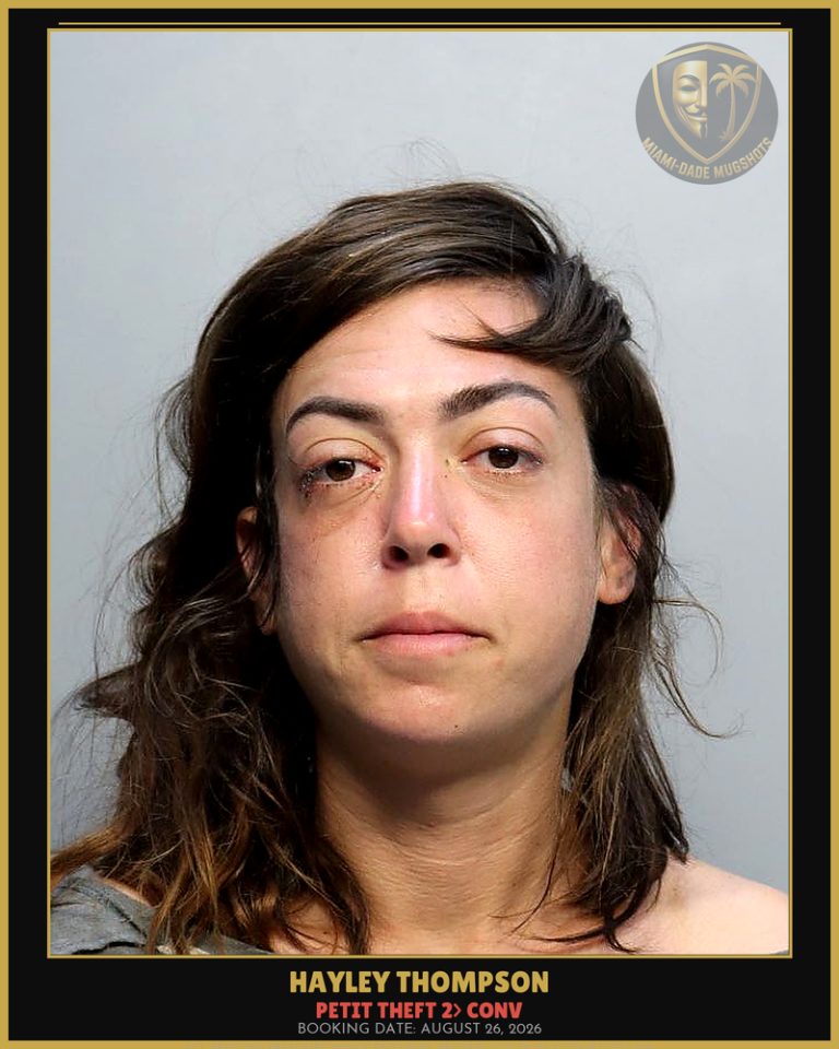 Thompson Hayley Jean Arrested – PETIT THEFT 2> CONV – Miami-Dade County (August 26, 2026)