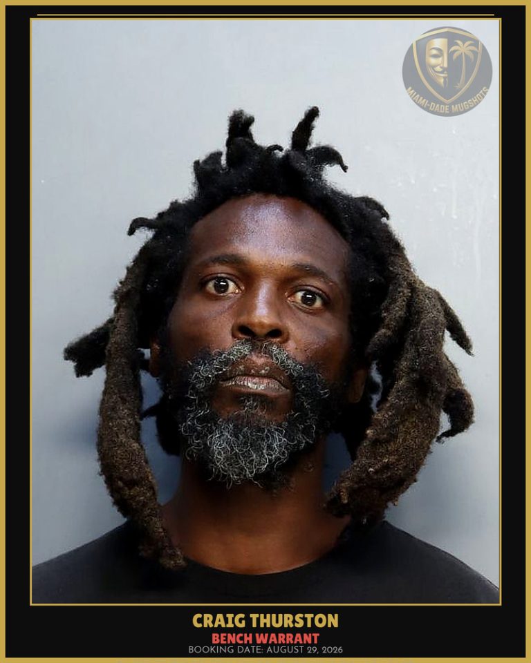 Thurston Craig Arrested – BENCH WARRANT – Miami-Dade County (August 29, 2026)