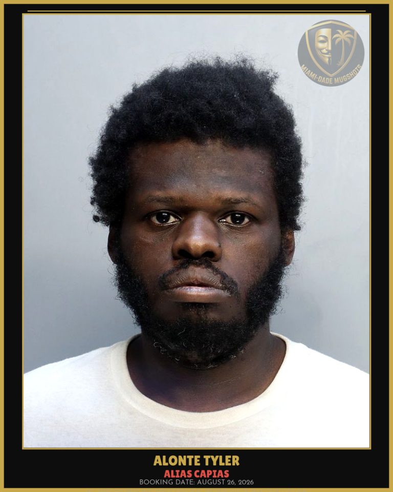 Tyler Alonte Arrested – ALIAS CAPIAS – Miami-Dade County (August 26, 2026)
