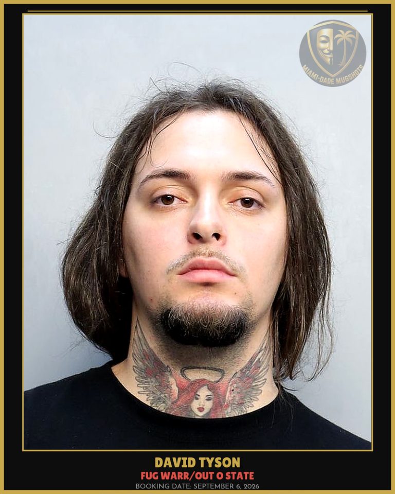 Tyson David  Joseph Arrested – FUG WARR/OUT O STATE – Miami-Dade County (September 6, 2026)