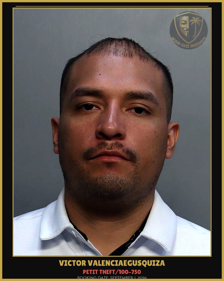 Valenciaegusquiza Victor Arrested – PETIT THEFT/100-750 – Miami-Dade County (September 1, 2026)