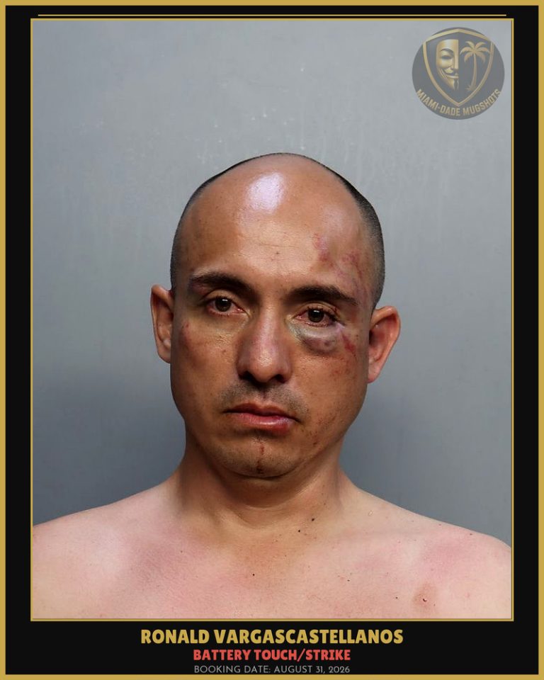 Vargascastellanos Ronald Andres Arrested – BATTERY TOUCH/STRIKE – Miami-Dade County (August 31, 2026)