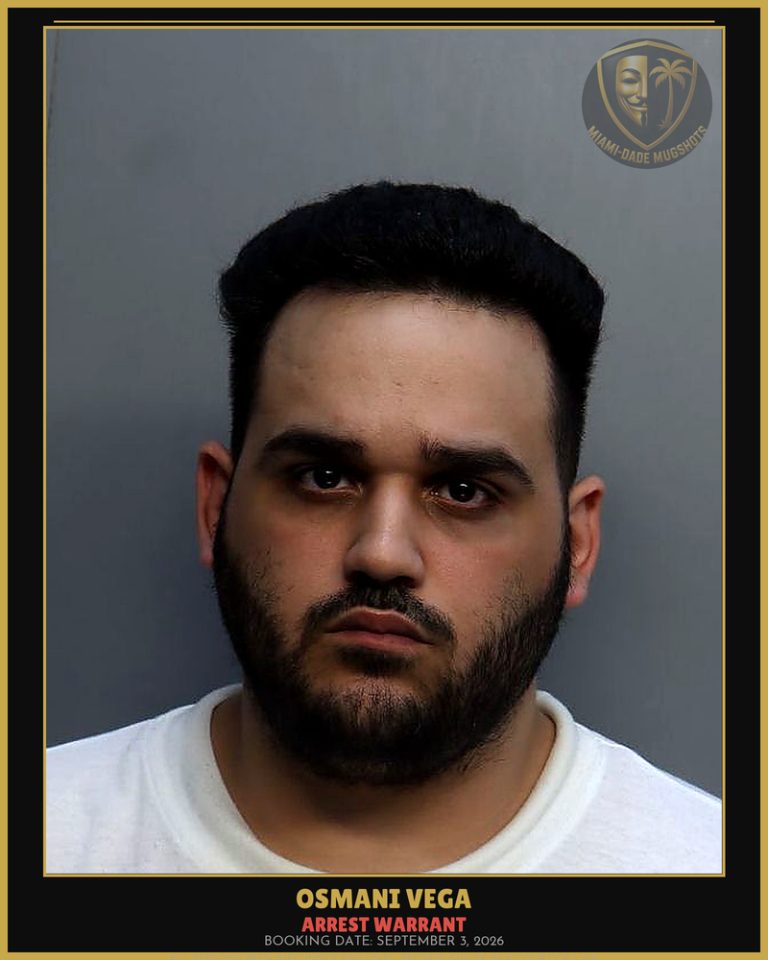 Vega Osmani Arrested – ARREST WARRANT – Miami-Dade County (September 3, 2026)
