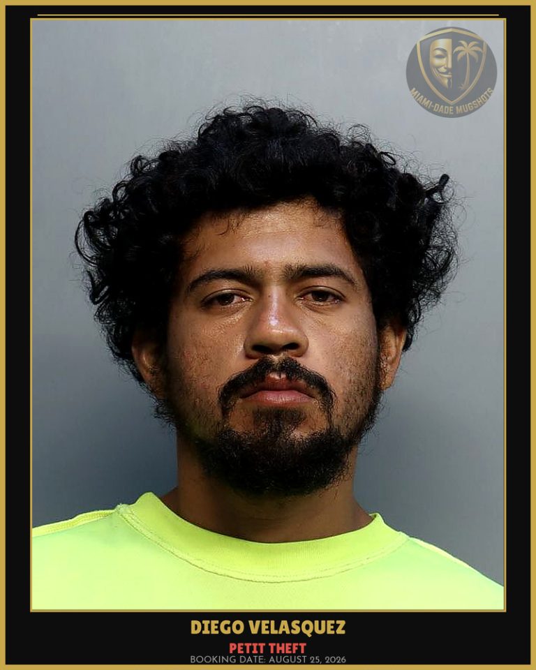 Velasquez Diego  Enrique Arrested – PETIT THEFT – Miami-Dade County (August 25, 2026)