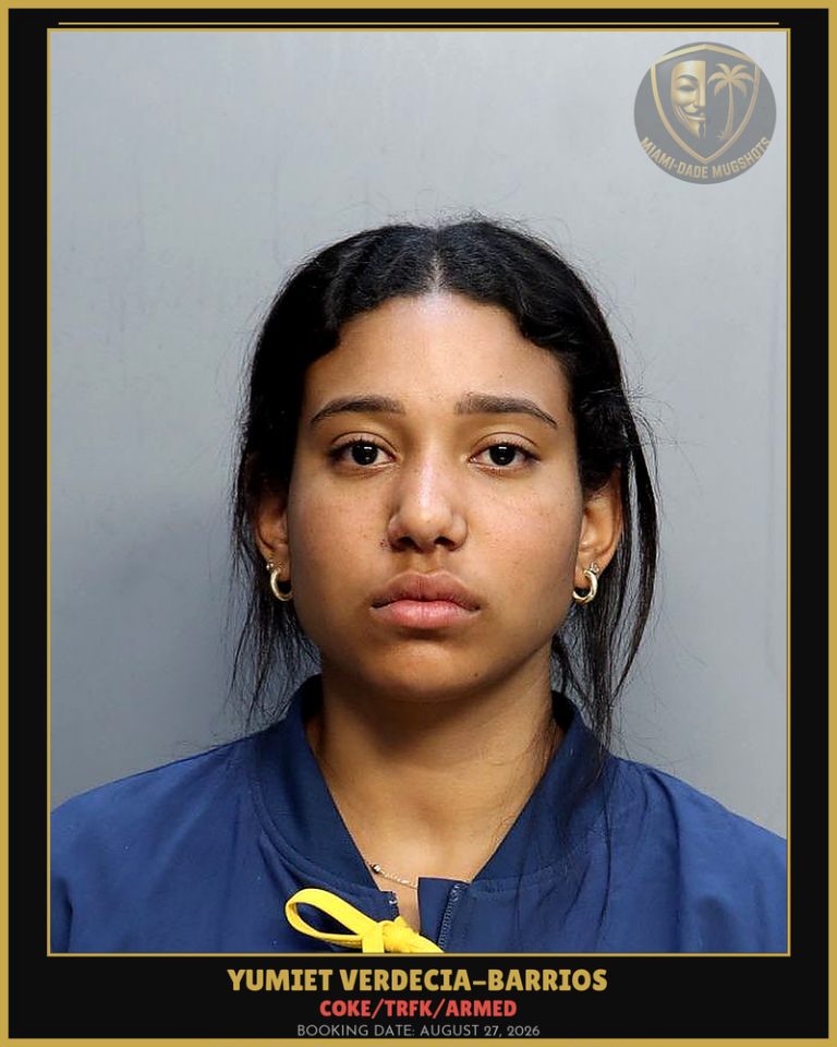 Verdecia-Barrios Yumiet Daniela Arrested – COKE/TRFK/ARMED – Miami-Dade County (August 27, 2026)