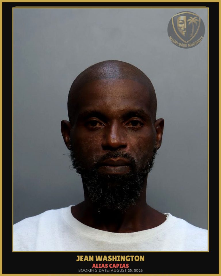 Washington Jean Robert Arrested – ALIAS CAPIAS – Miami-Dade County (August 25, 2026)
