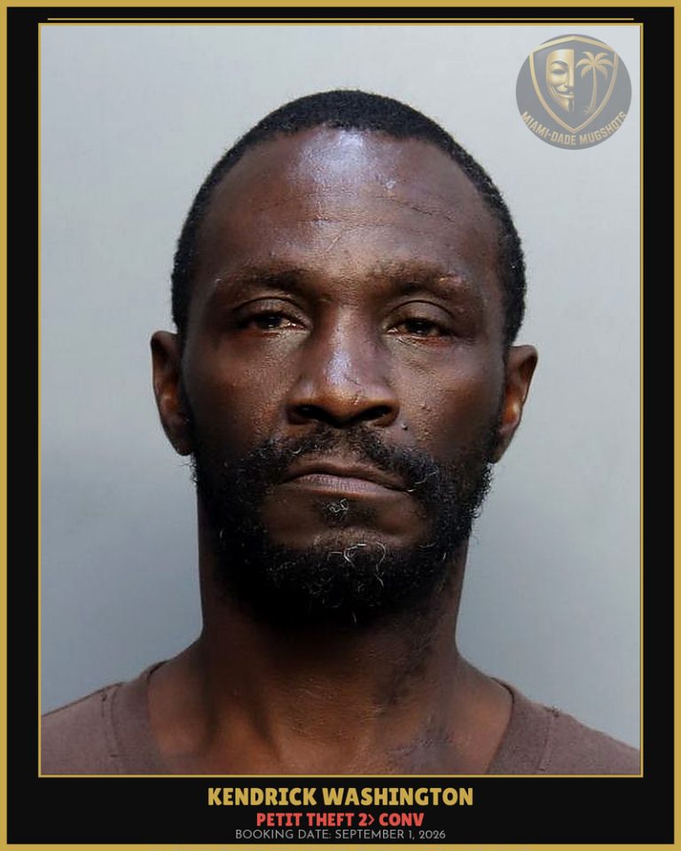 Washington Kendrick Arrested – PETIT THEFT 2> CONV – Miami-Dade County (September 1, 2026)