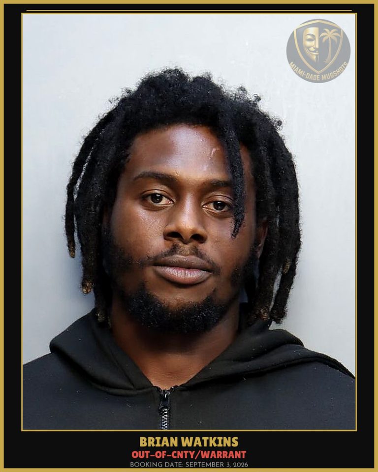Watkins Brian D Arrested – OUT-OF-CNTY/WARRANT – Miami-Dade County (September 3, 2026)