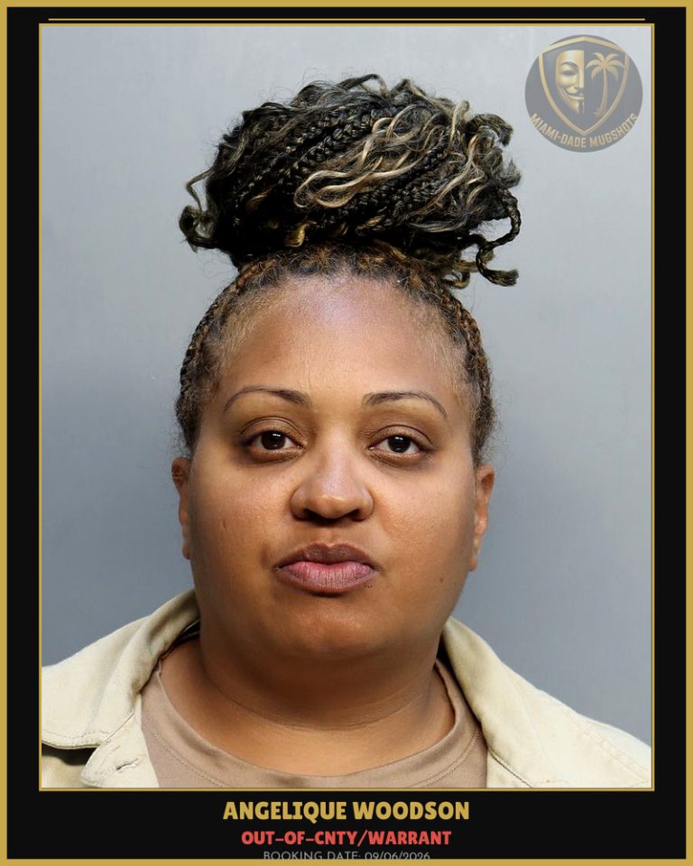 Woodson Angelique  D Arrested – OUT-OF-CNTY/WARRANT – Miami-Dade County (Unknown)