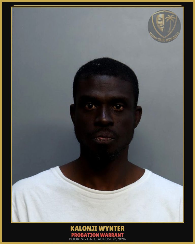 Wynter Kalonji Arrested – PROBATION WARRANT – Miami-Dade County (August 26, 2026)
