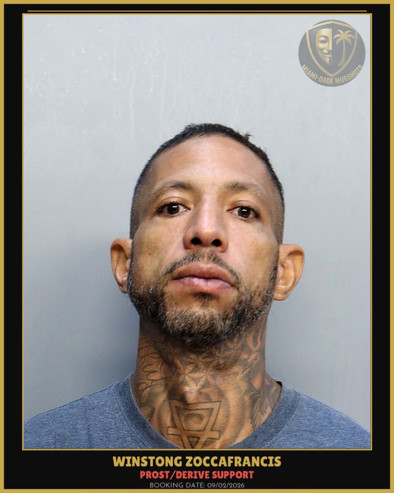 Zoccafrancis Winstong Rafael Arrested – PROST/DERIVE SUPPORT – Miami-Dade County (Unknown)