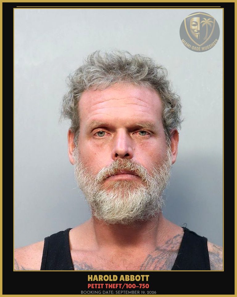 Abbott Harold Steven Arrested – PETIT THEFT/100-750 – Miami-Dade County (September 19, 2026)