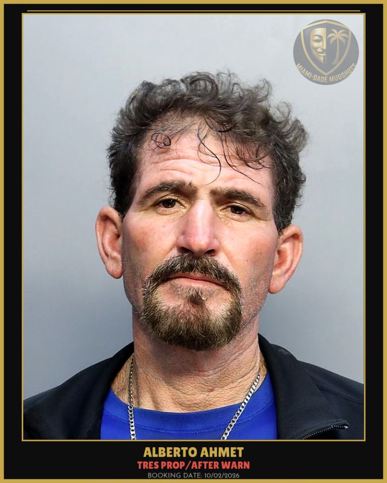 Ahmet Alberto Arrested – TRES PROP/AFTER WARN – Miami-Dade County (Unknown)