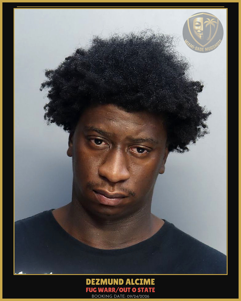 Alcime Dezmund Erin Arrested – Fug Warr/Out O State – Miami-Dade County (Unknown)