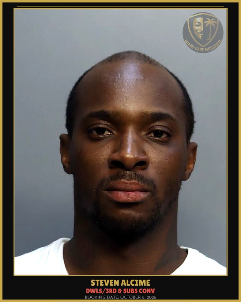 Alcime Steven Arrested – DWLS/3RD & SUBS CONV – Miami-Dade County (October 8, 2026)
