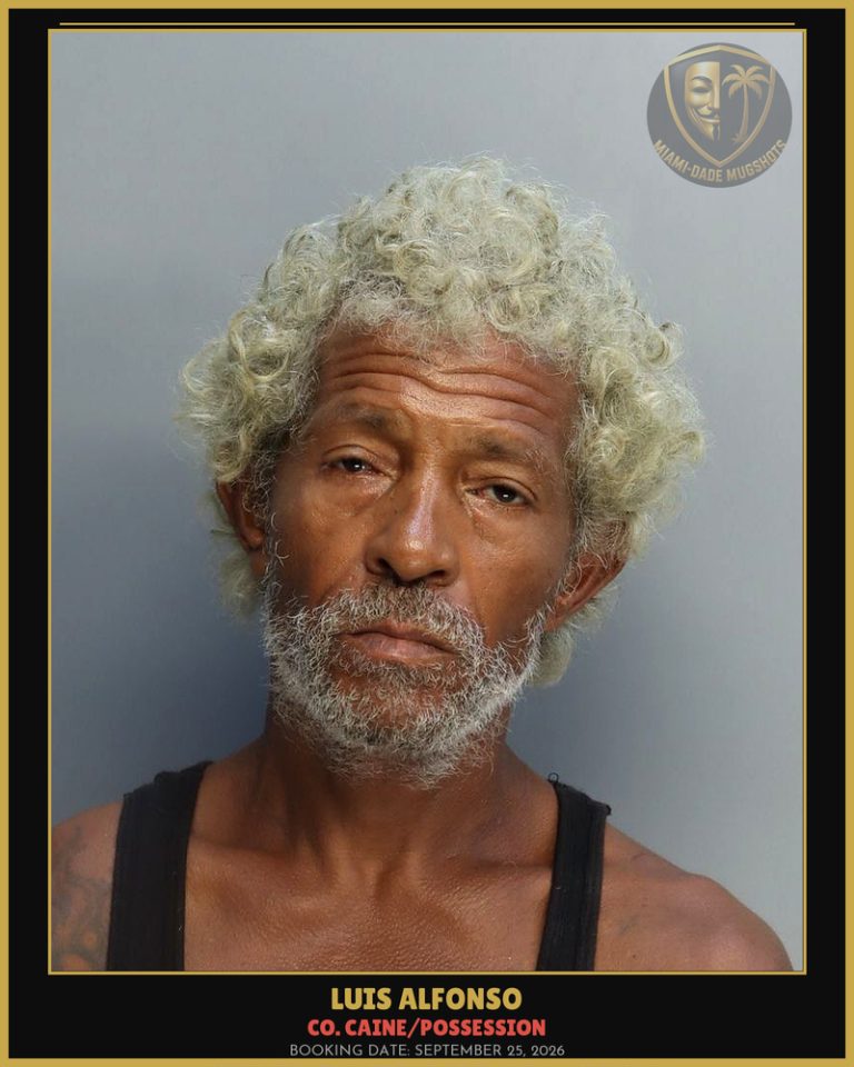 Alfonso Luis Arrested – Co. Caine/POSSESSION – Miami-Dade County (September 25, 2026)