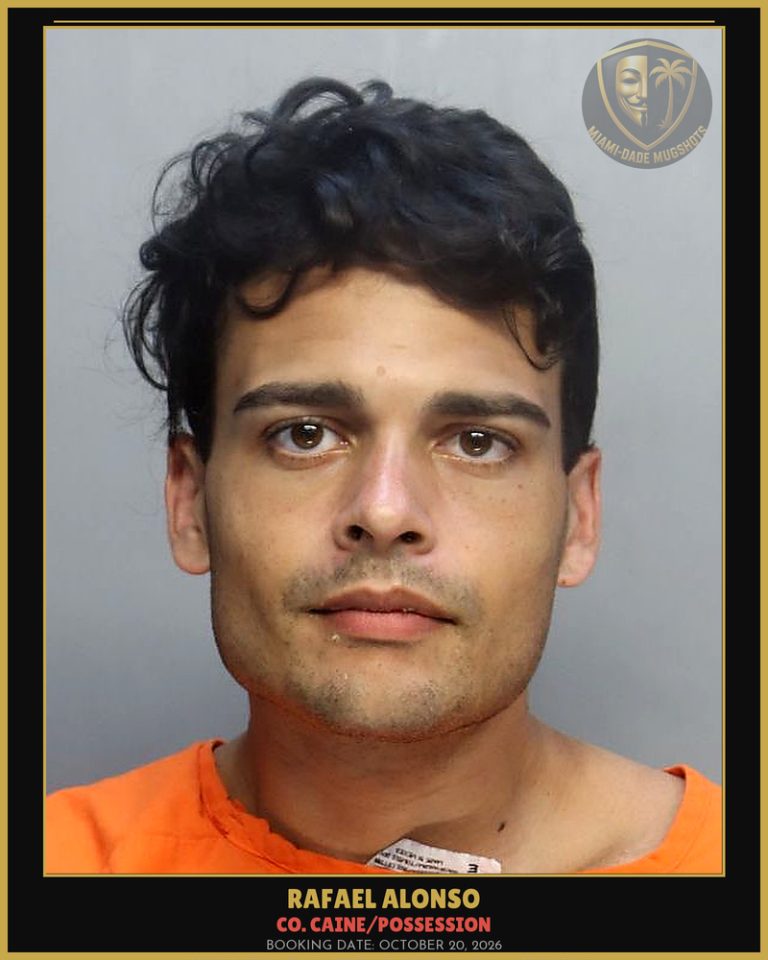 Alonso Rafael Arrested – Co. Caine/POSSESSION – Miami-Dade County (October 20, 2026)