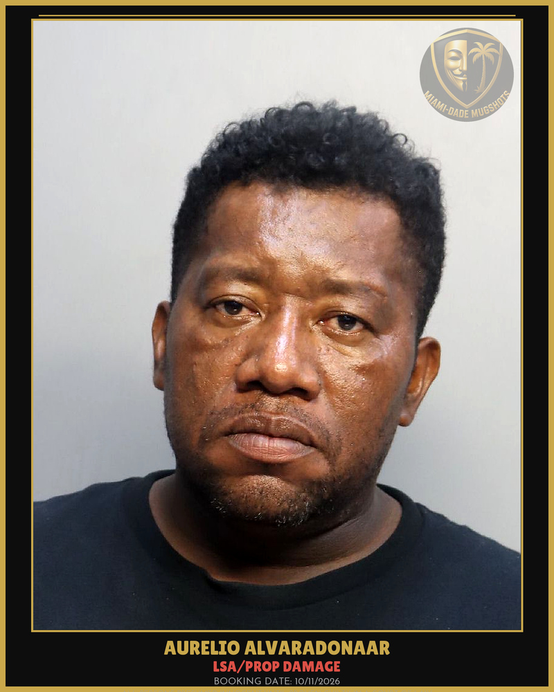 Alvaradonaar Aurelio Arrested – Lsa/Prop Damage – Miami-Dade County (Unknown)