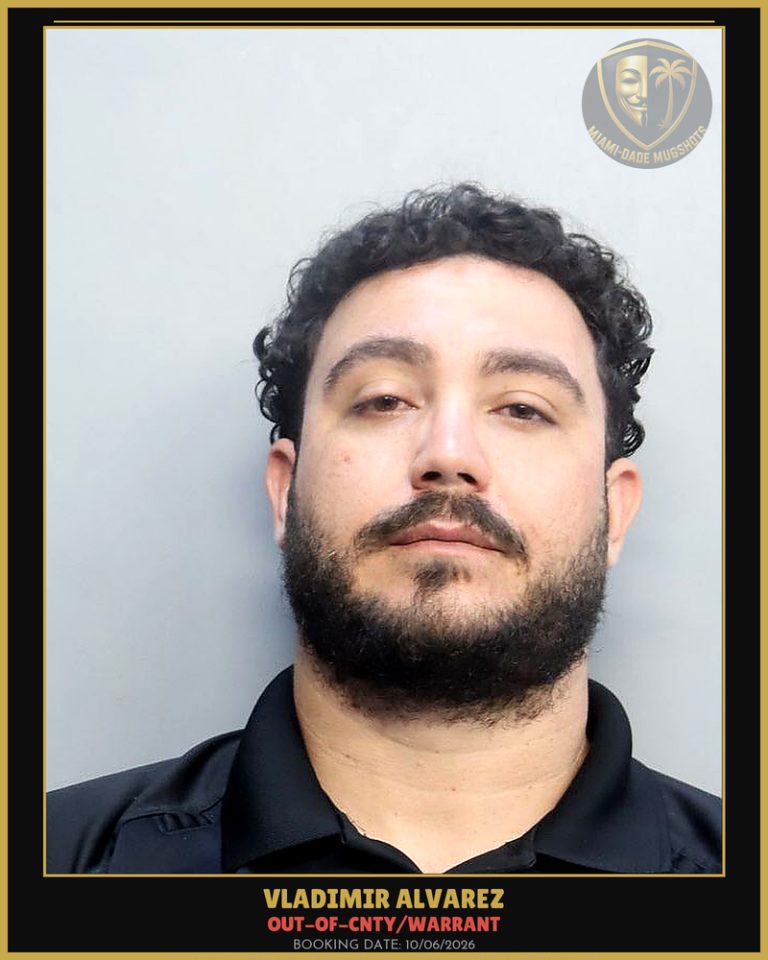 Alvarez Vladimir Arrested – OUT-OF-CNTY/WARRANT – Miami-Dade County (Unknown)