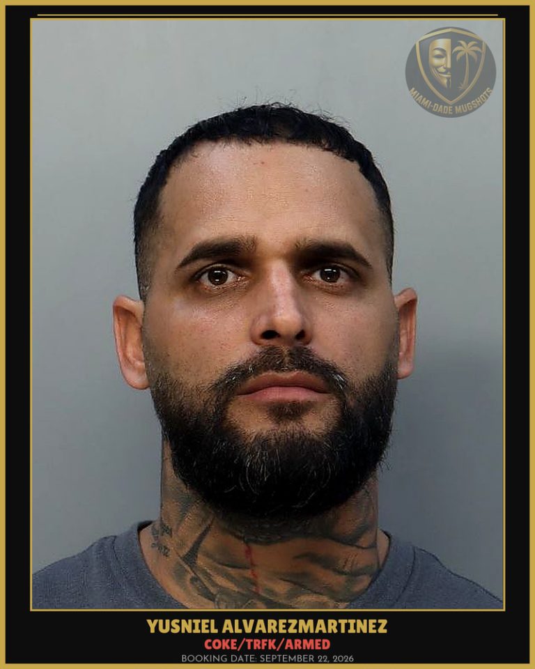 Alvarezmartinez Yusniel Arrested – COKE/TRFK/ARMED – Miami-Dade County (September 22, 2026)