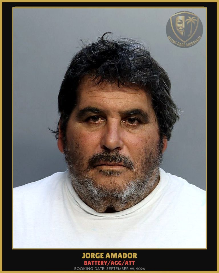 Amador Jorge Thomas Arrested – BATTERY/AGG/ATT – Miami-Dade County (September 22, 2026)