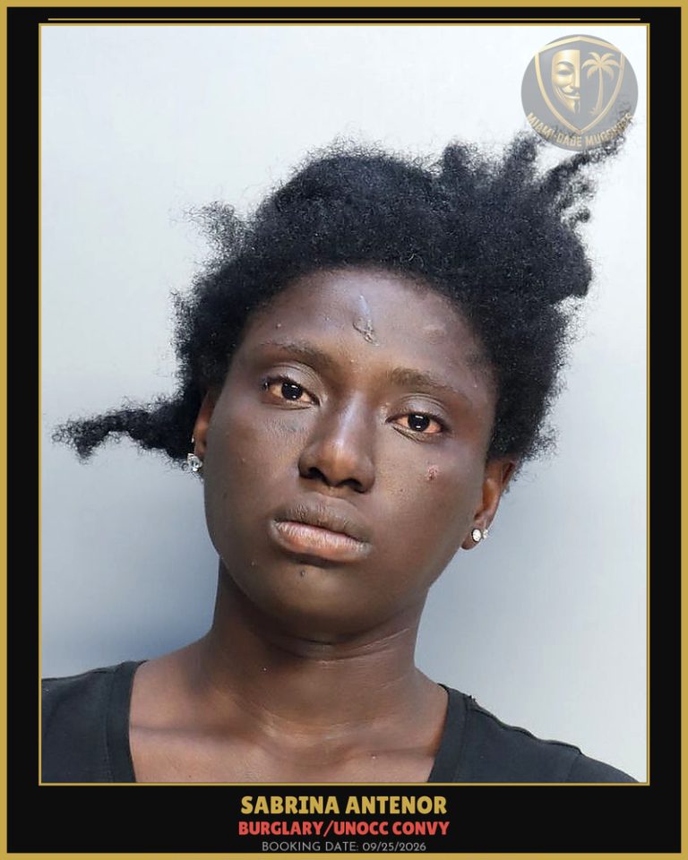 Antenor Sabrina Arrested – BURGLARY/UNOCC CONVY – Miami-Dade County (Unknown)